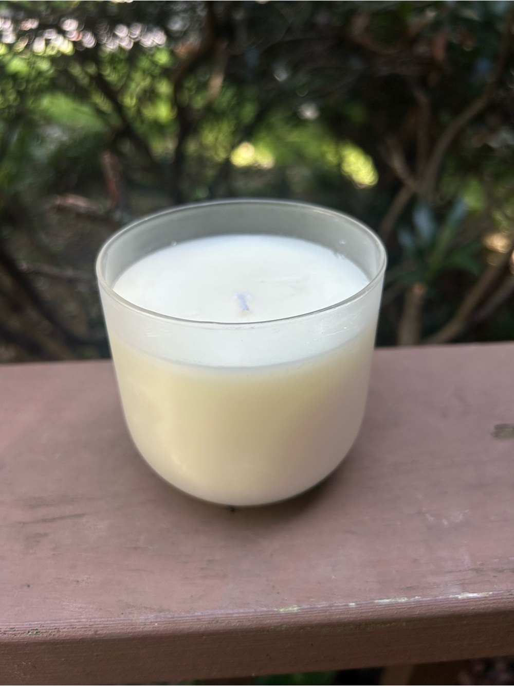 Cotton Blossom Anthropologie Creamy White Glass Jar Candle